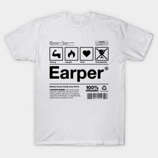 Earper Shipping Label - Wynonna Earp - Black Font T-Shirt